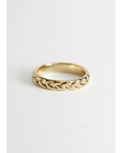 Braid Embossed Ring Gold
