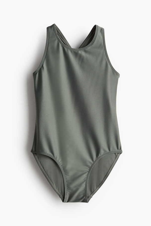 H&M Sports Swimsuit Khaki Green