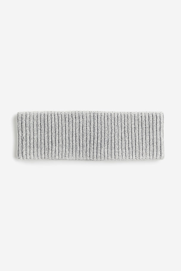 H&M Rib-knit Headband Light Grey