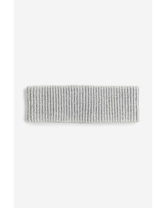 Rib-knit Headband Light Grey