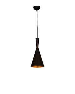 Homemania Metal Black Schorsing Lamp - Kroonluchter - Plafondkroonluchter - Zwart, Goud In Metaal, 19 X 19 X 136 Cm