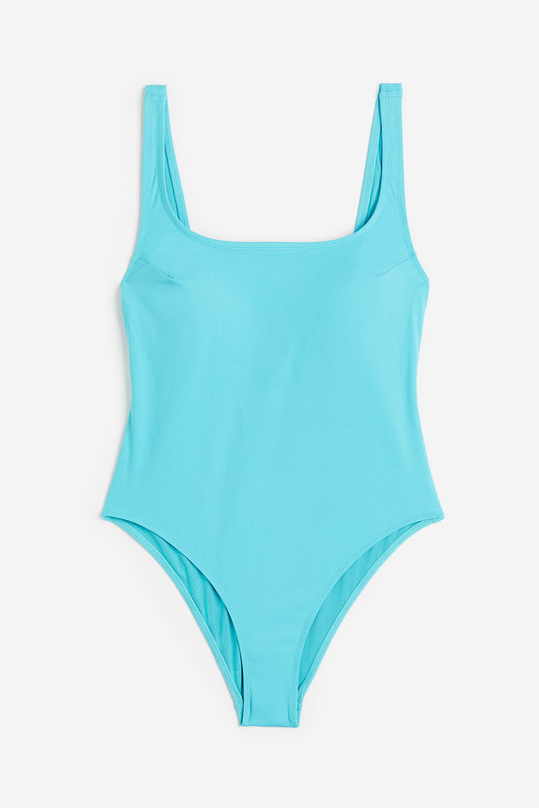 H&M High Leg Swimsuit Turquoise