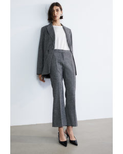 High-waisted Tailored Trousers Grey Marl
