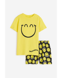 Printed Pyjamas Yellow/smileyworld®