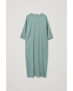 Relaxed Midi Dress Turquoise