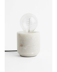 Bordlampe I Marmor Hvid/marmor