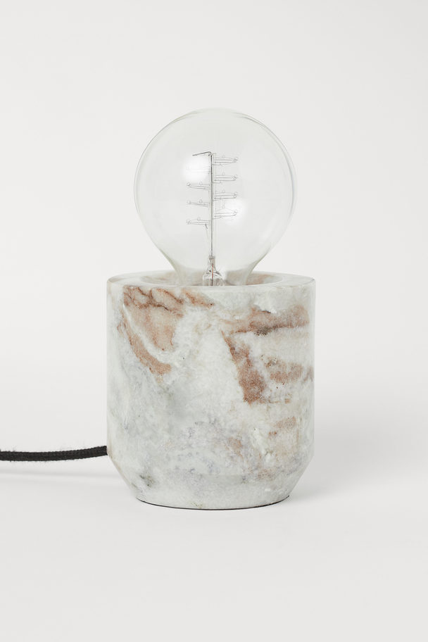 H&M HOME Marble Table Lamp Beige/marble-patterned