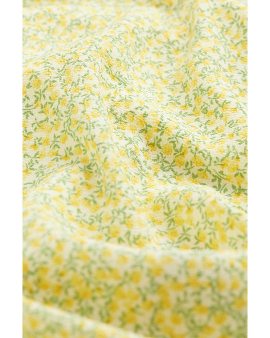 H&M Halterneck Dress Yellow/small Flowers