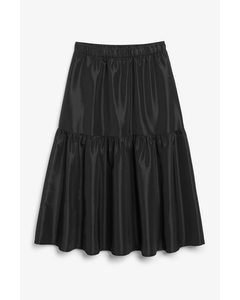 Tiered Maxi Skirt Black