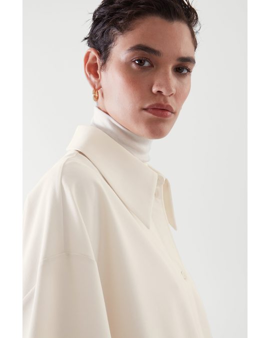 COS Oversized-fit Longline Shirt Off-white