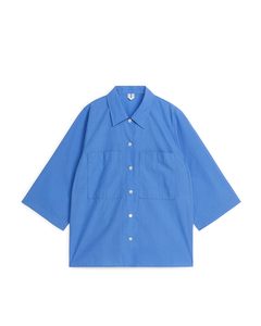Skjorte I Afslappet Pasform Blå