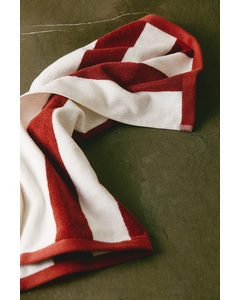 Striped Hand Towel Rust Red/striped