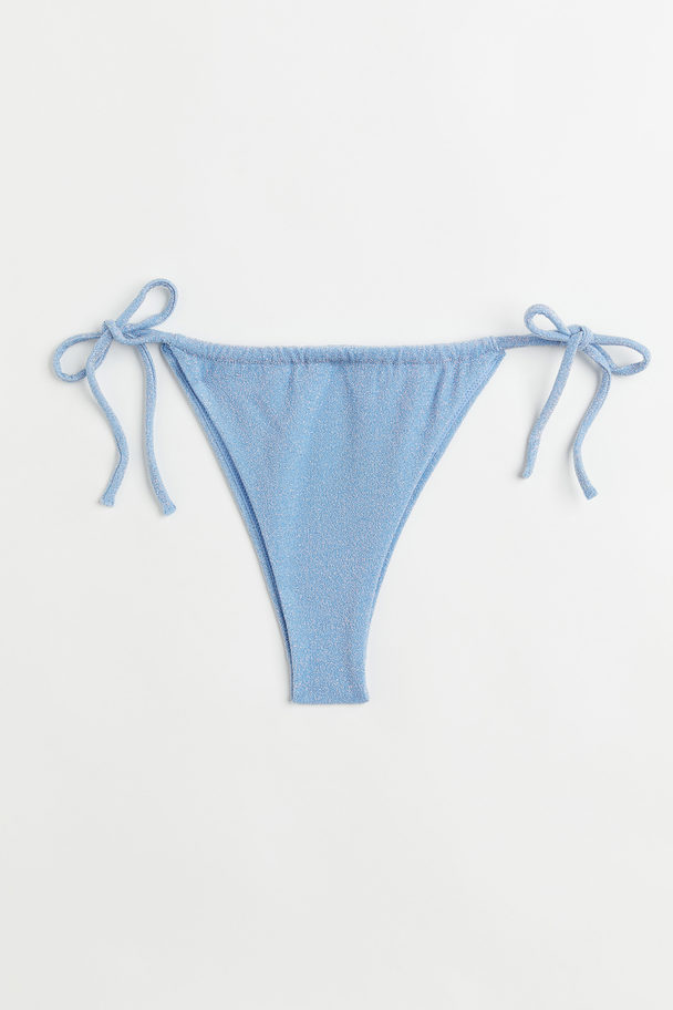 H&M Bikinislip - Brazilian Lichtblauw/glitters