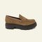 Bony Brown Suede Loafers For Woman