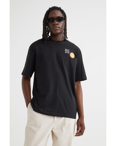 Relaxed Fit Cotton T-shirt Black/sun