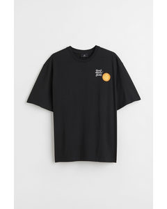 Relaxed Fit Cotton T-shirt Black/sun