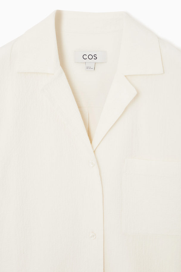 COS Seersucker Shirt Off White