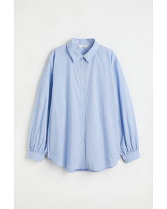 Cotton Shirt Light Blue/striped