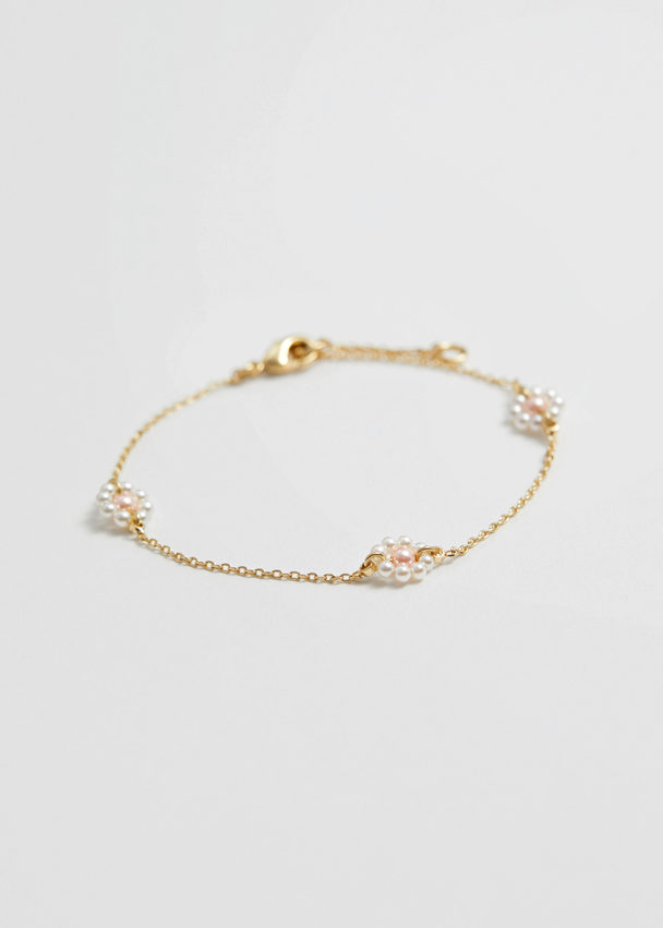 & Other Stories Flower Chain Bracelet Gold