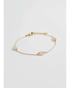 Flower Chain Bracelet Gold
