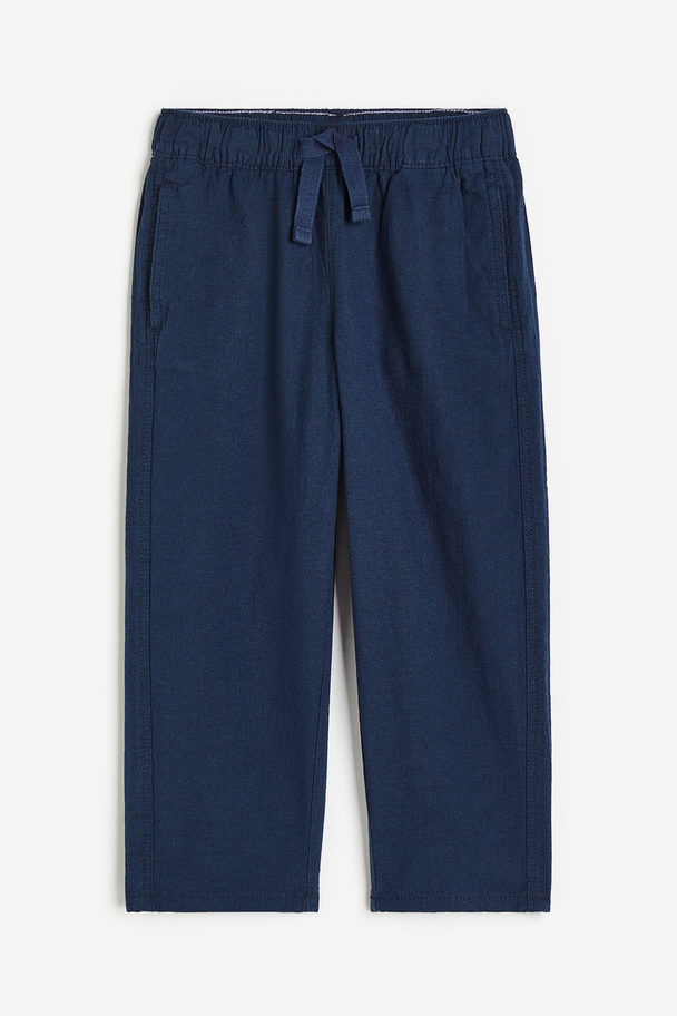 H&M Loose Fit Joggers Navy Blue