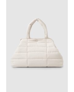 Padded Tote Bag Off-white