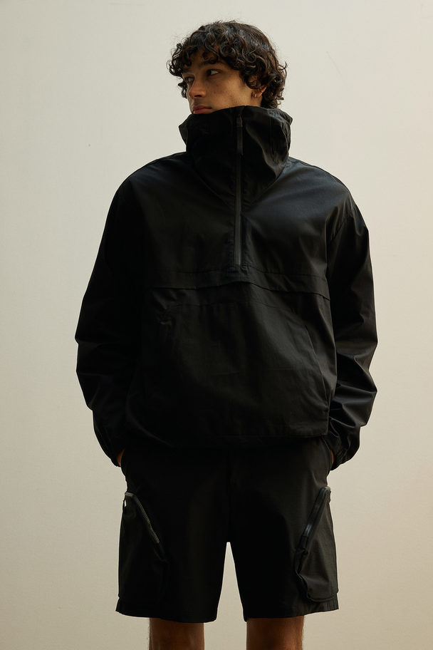 H&M Wasserabweisender Anorak Schwarz