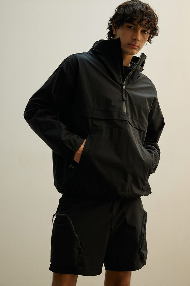 H&M Wasserabweisender Anorak Schwarz