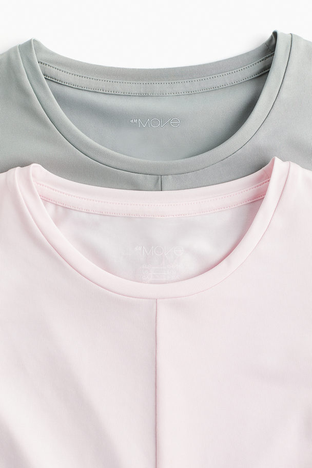 H&M Set Van 2 Sporttops Van Drymove™ Lichtroze/licht Kakigroen