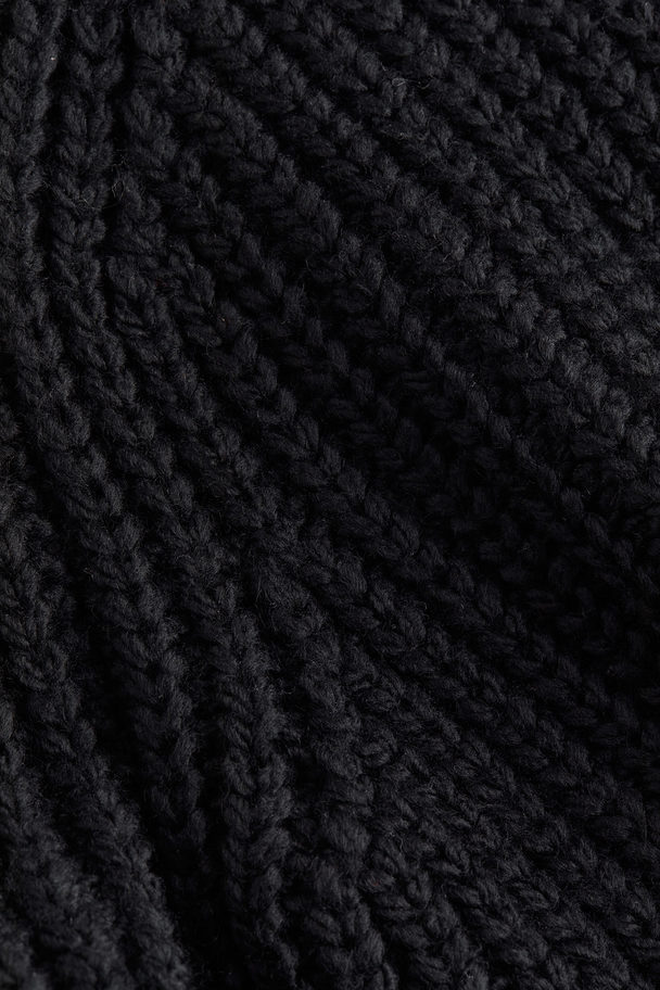 H&M Oversized Rib-knit Jumper Black