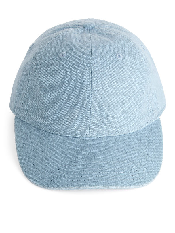 ARKET Kappe aus Hanf und Baumwolle Hellblau