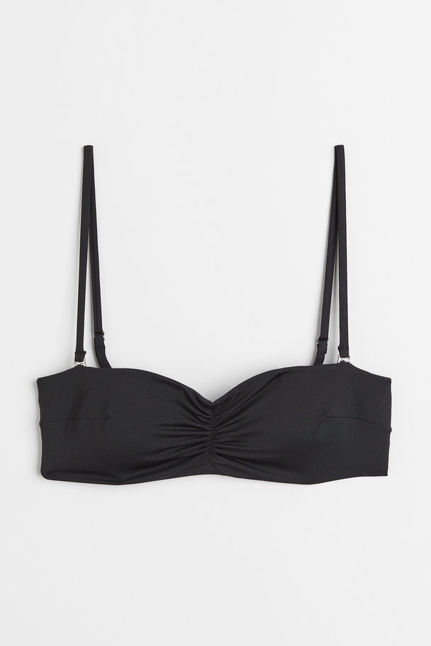 H&M Padded Bandeau Bikini Top Black