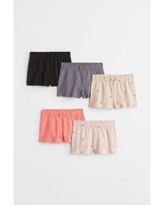 5-pack Cotton Shorts Apricot/cherries