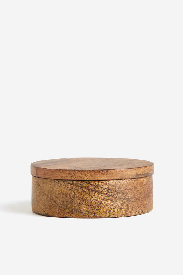 H&M HOME Lidded Wooden Box Brown