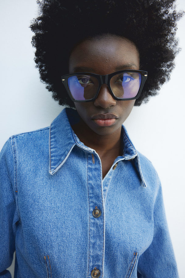 H&M Brille mit Blaulichtfilter Schwarz