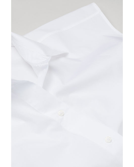 H&M Oversized Cotton Shirt White