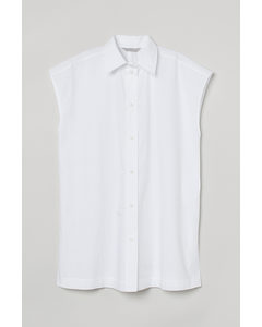 Oversized Cotton Shirt White