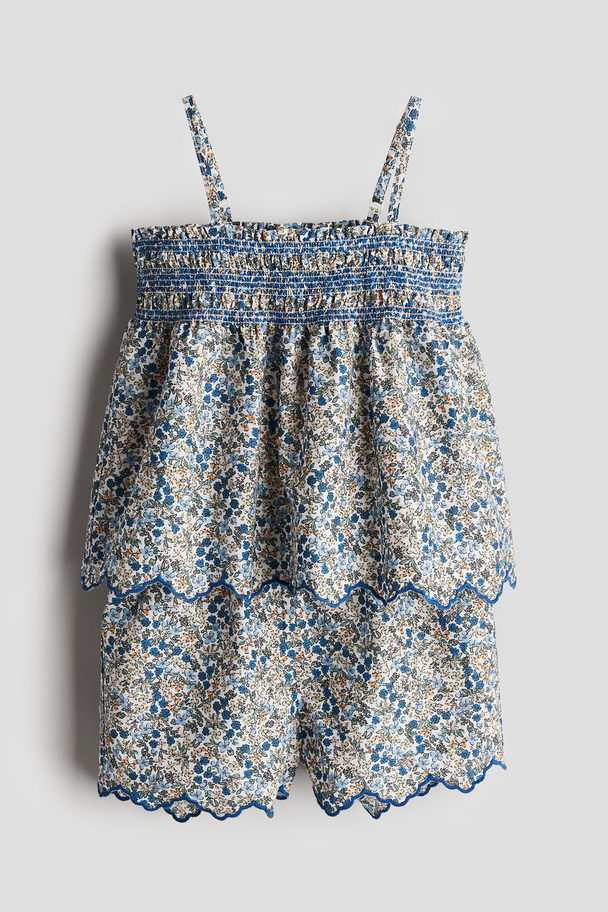 H&M 2-piece Cotton Set Blue/floral