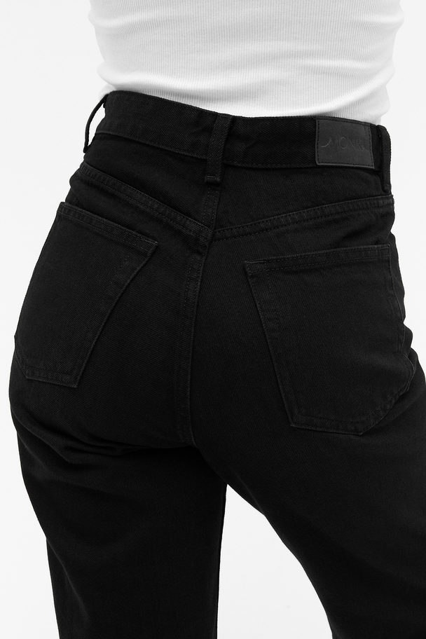 Monki Taiki High Waist Tapered Jeans Black