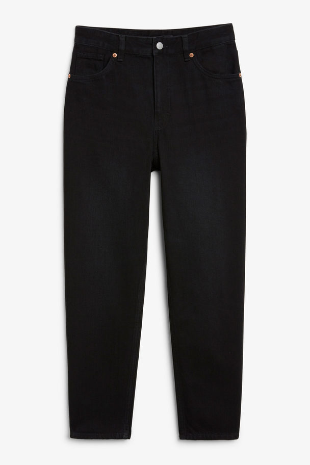 Monki Taiki Conisch Jeans Met Hoge Taille Zwart