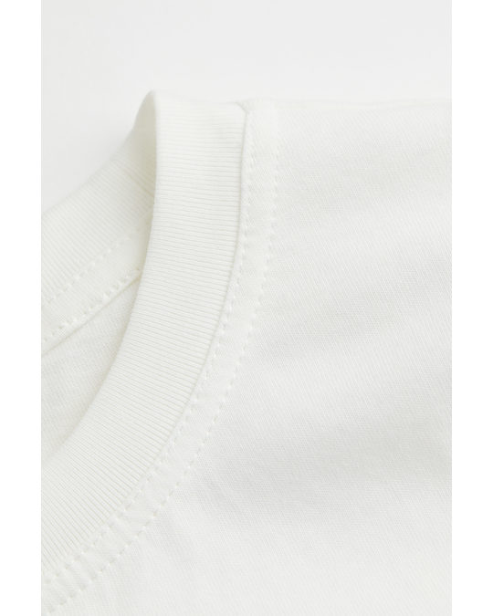 H&M Cotton T-shirt Dress White