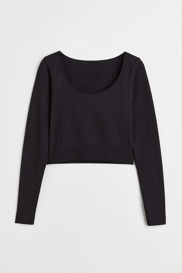 H&M Thermolite® Ribbed Top Black