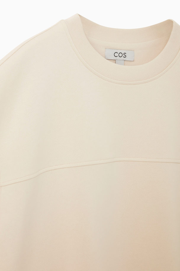 COS MITTELSCHWERES OVERSIZED-T-SHIRT ECRU