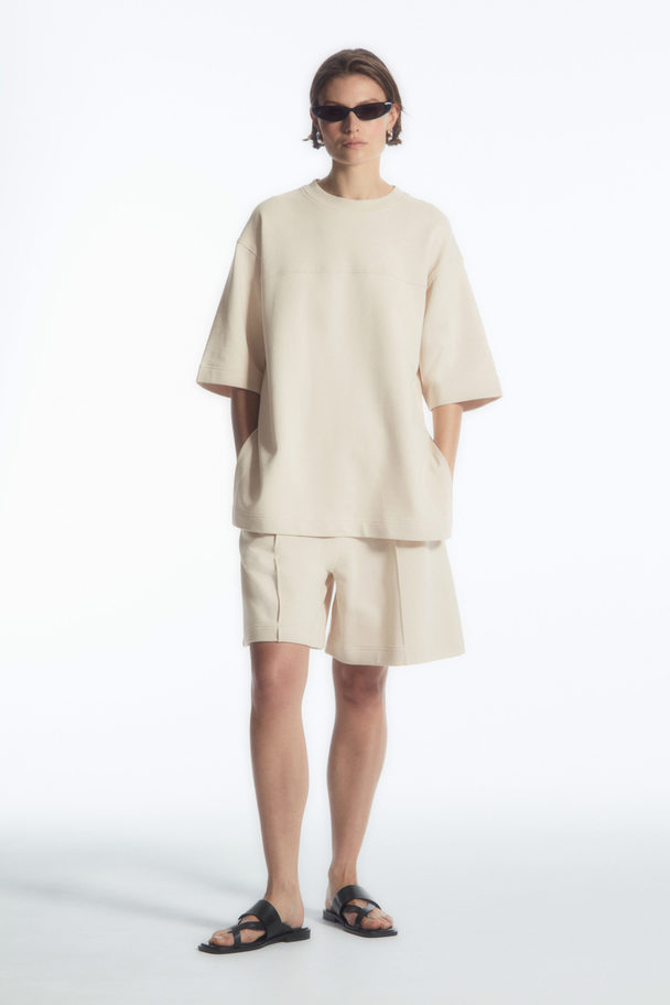 COS Oversized Mid-weight T-shirt Ecru