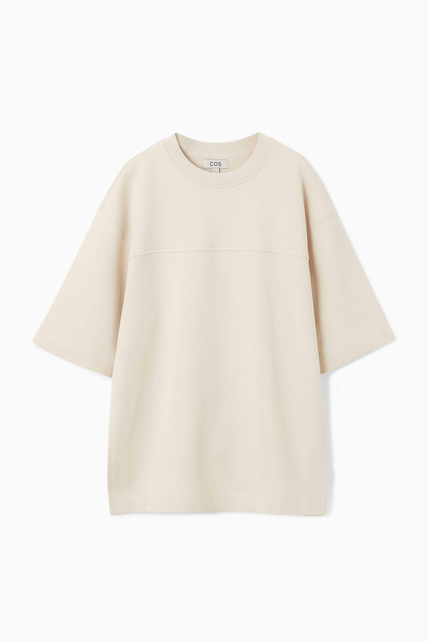 COS MITTELSCHWERES OVERSIZED-T-SHIRT ECRU