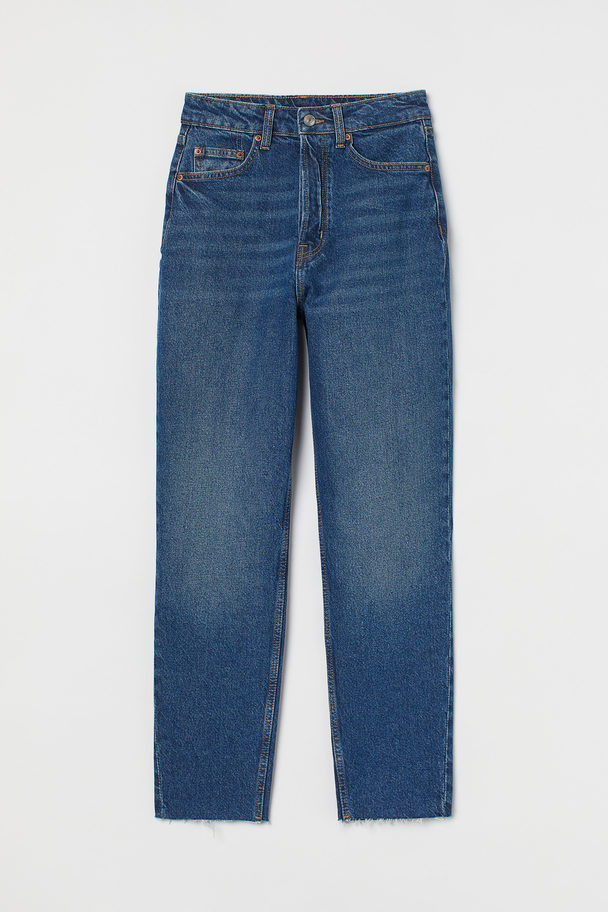 H&M Mom High Ankle Jeans Denimblauw