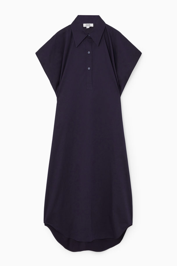 COS Oversized Midi Shirt Dress Navy