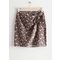 Printed Mini Wrap Skirt Brown Florals