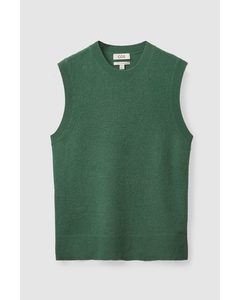 Slim-fit Pure Cashmere Vest Green