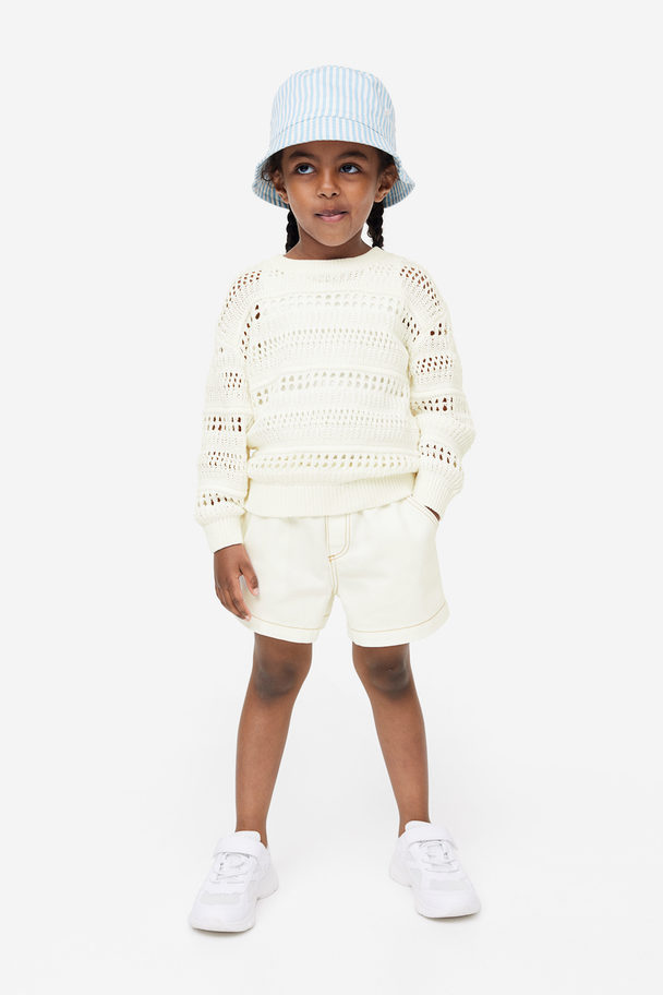 H&M Crochet-look Jumper White